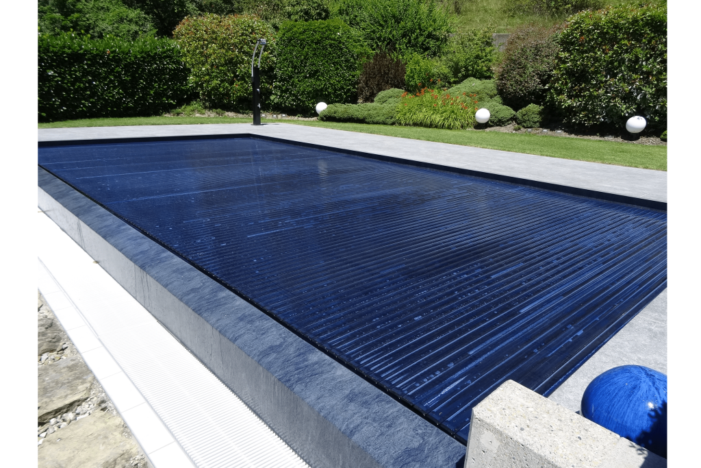 BAC pool systems Rollladen Rollmatic Polycarbonat-PRO solar gebläut