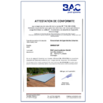 BAC pool systems Certificat couverture de protection à barres Rollschutz SwissTop
